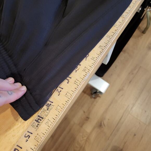 Adidas Extra Large Black Break Away Track Pants Elastic Waist Snap Stripe white - Picture 11 of 13